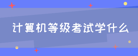 计算机等级考试学什么