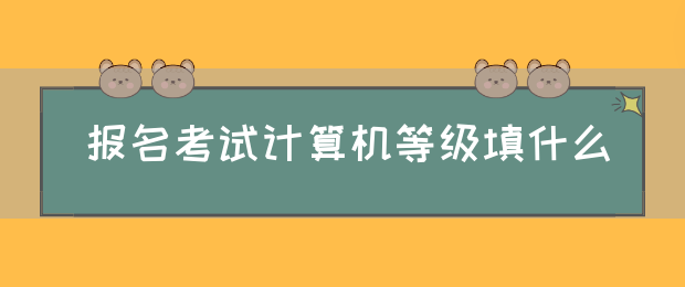 报名考试计算机等级填什么(图1)