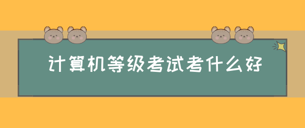 计算机等级考试考什么好