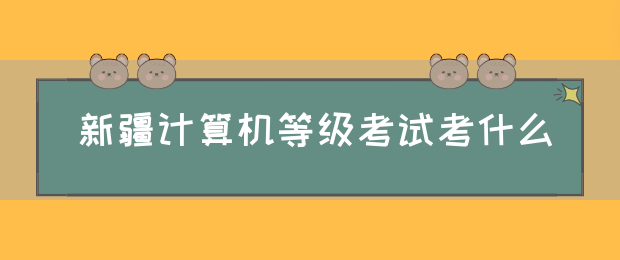 新疆计算机等级考试考什么(图1)