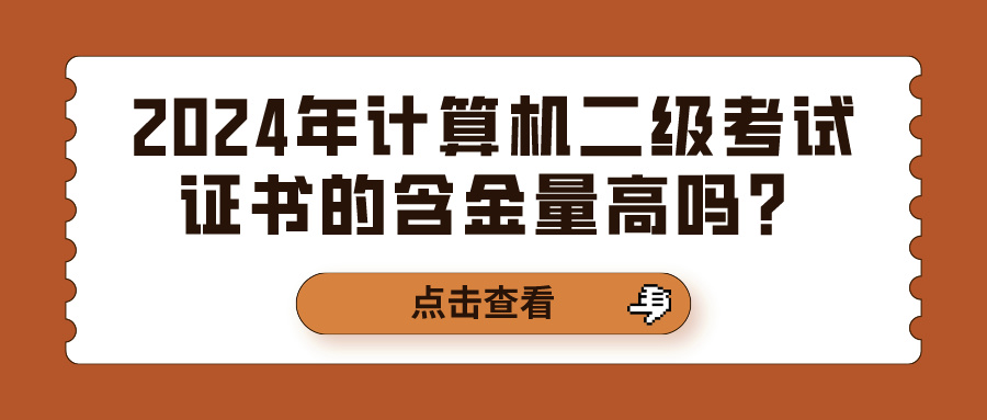 2024年计算机二级考试证书的含金量高吗？(图1)